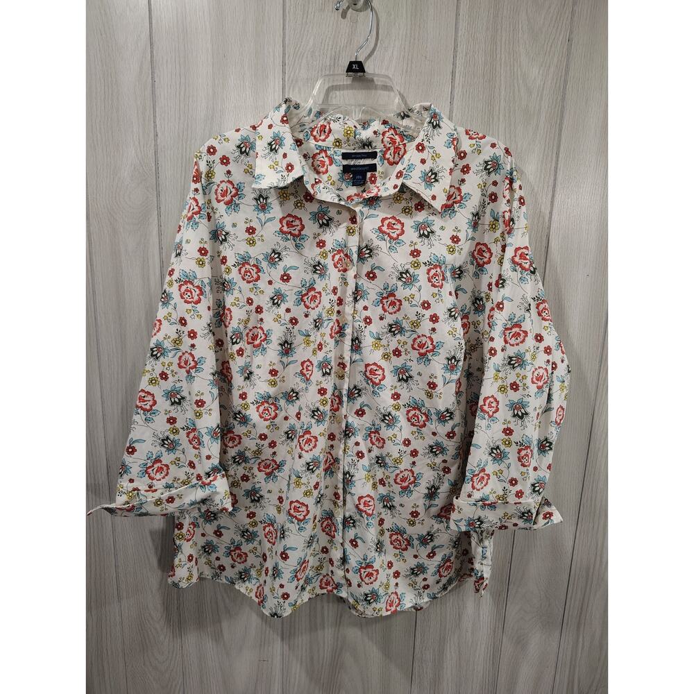 Women's Westbound Wrinkle Free Fairy Cottage Plus Size 20W Button Up Shirt